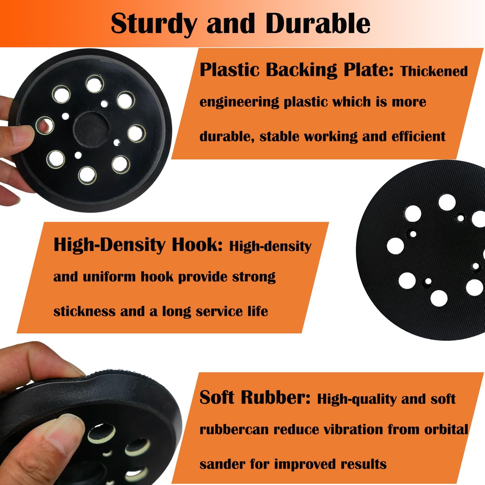 5″ Hook and Loop Sander Pad for Ridgid R2600, R2601 Random Orbit Sanders -5 I…