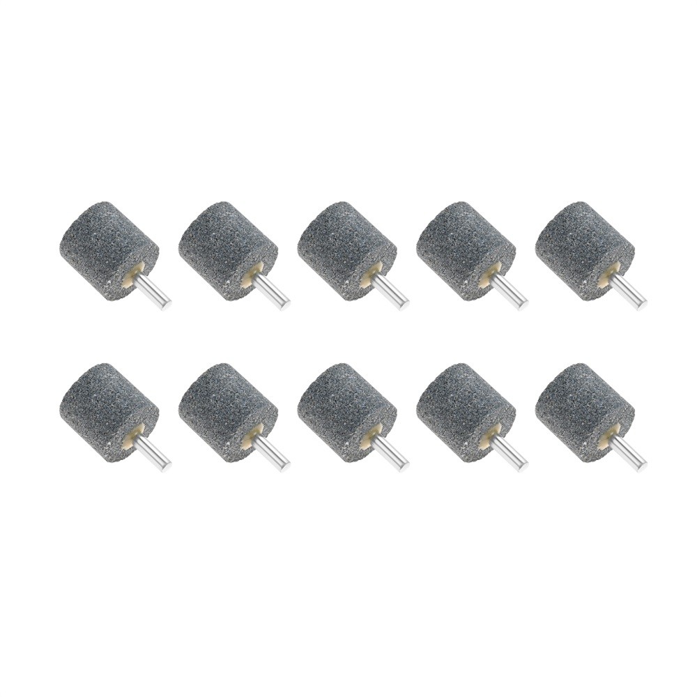 10x Rotary Drill Aluminum Oxide 30mm Head 1/4″ Shank Cylindrical Grinding Stones