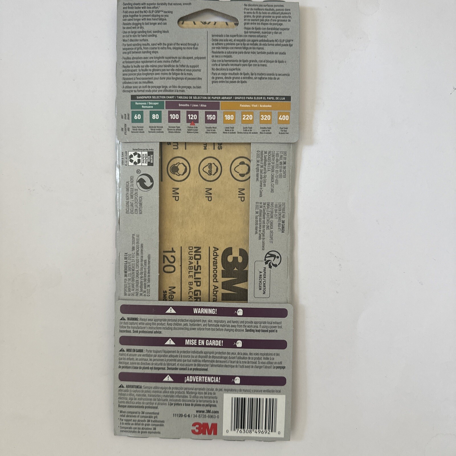 3M 4-1/2 in. L X 2-1/2 in. W X 1 in. 60 Grit Coarse Sanding Sponge
