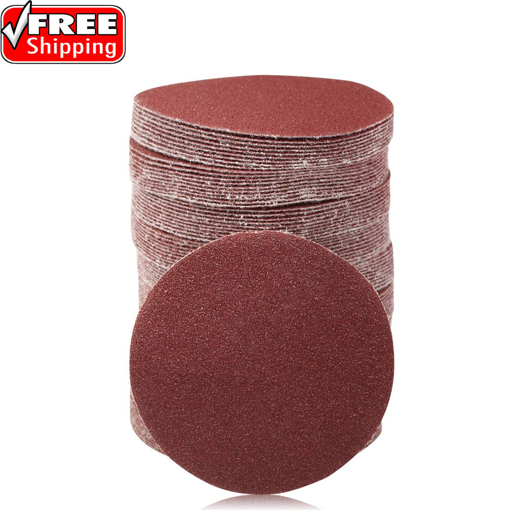 100Pcs Sanding Discs 3 Inch Sandpaper 80 Grit Hook and Loop Sanding Discs for Dr