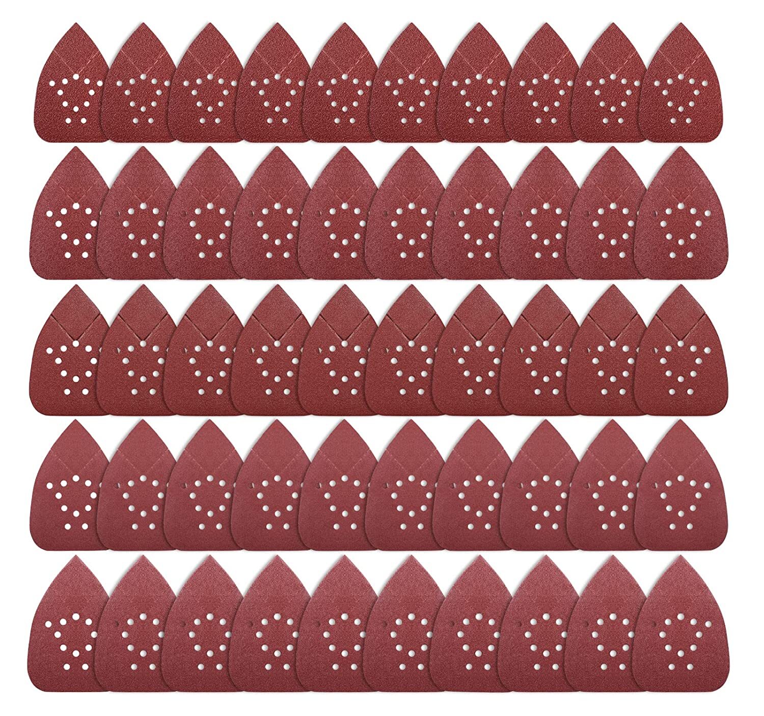 50PCS Hook Loop Sandpaper Sheets Sanding Pads for Black and Decker Mouse Sanders