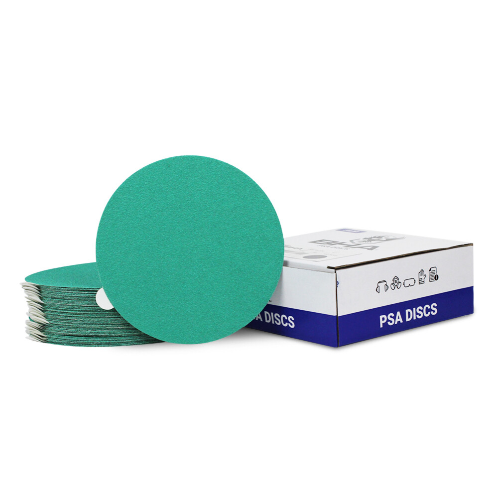 BHA 5″ Green Film Sticky Back PSA Sanding Discs, Wet/Dry DA Sandpaper – 50 Pack