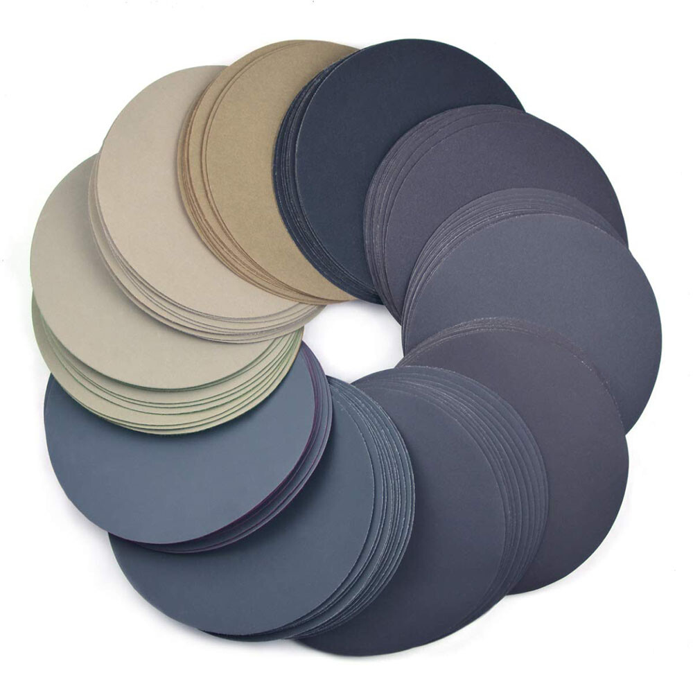 6 in 7 in Sanding Discs 60-10000 Grit Hook & Loop Pads Orbital Sander Sandpaper