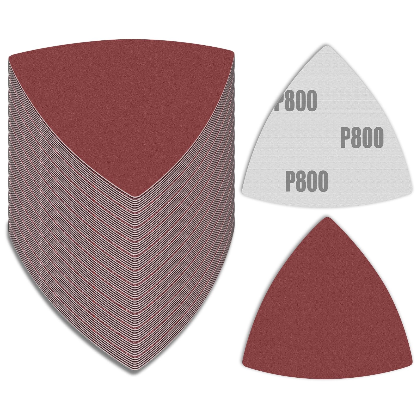 800 Grit Triangle Sanding Pads 80mm Oscillating Tool Sandpaper 31/8 120 PCS