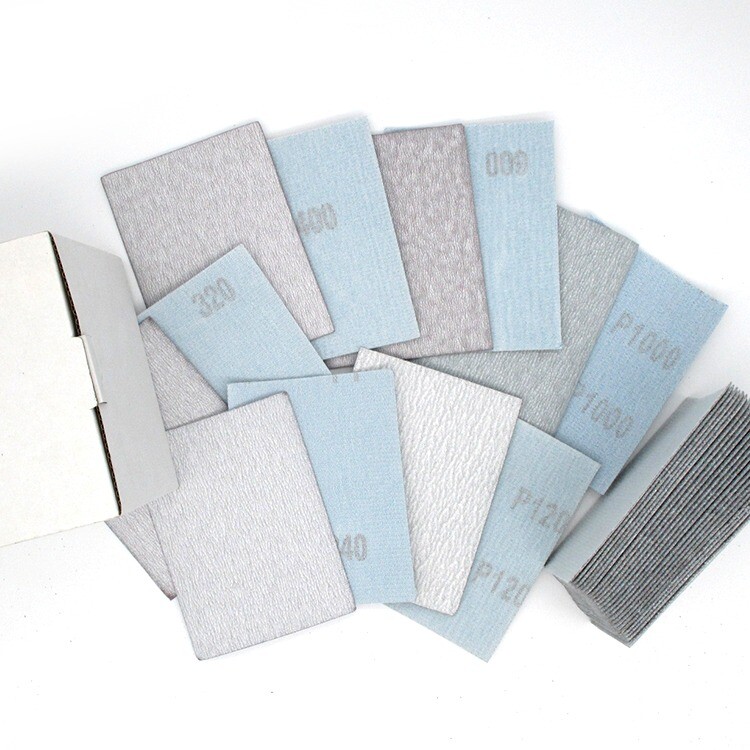 75x100mm Dry White Abrasive Sanding Discs Sandpaper Hook Loop Grit 120# – 1000#