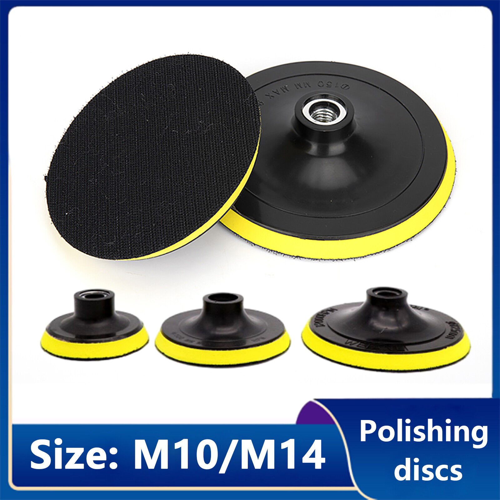 Backer Pad Hook & Loop Backing Plate Polishing buffing Pads Sanding Disc M10/M14