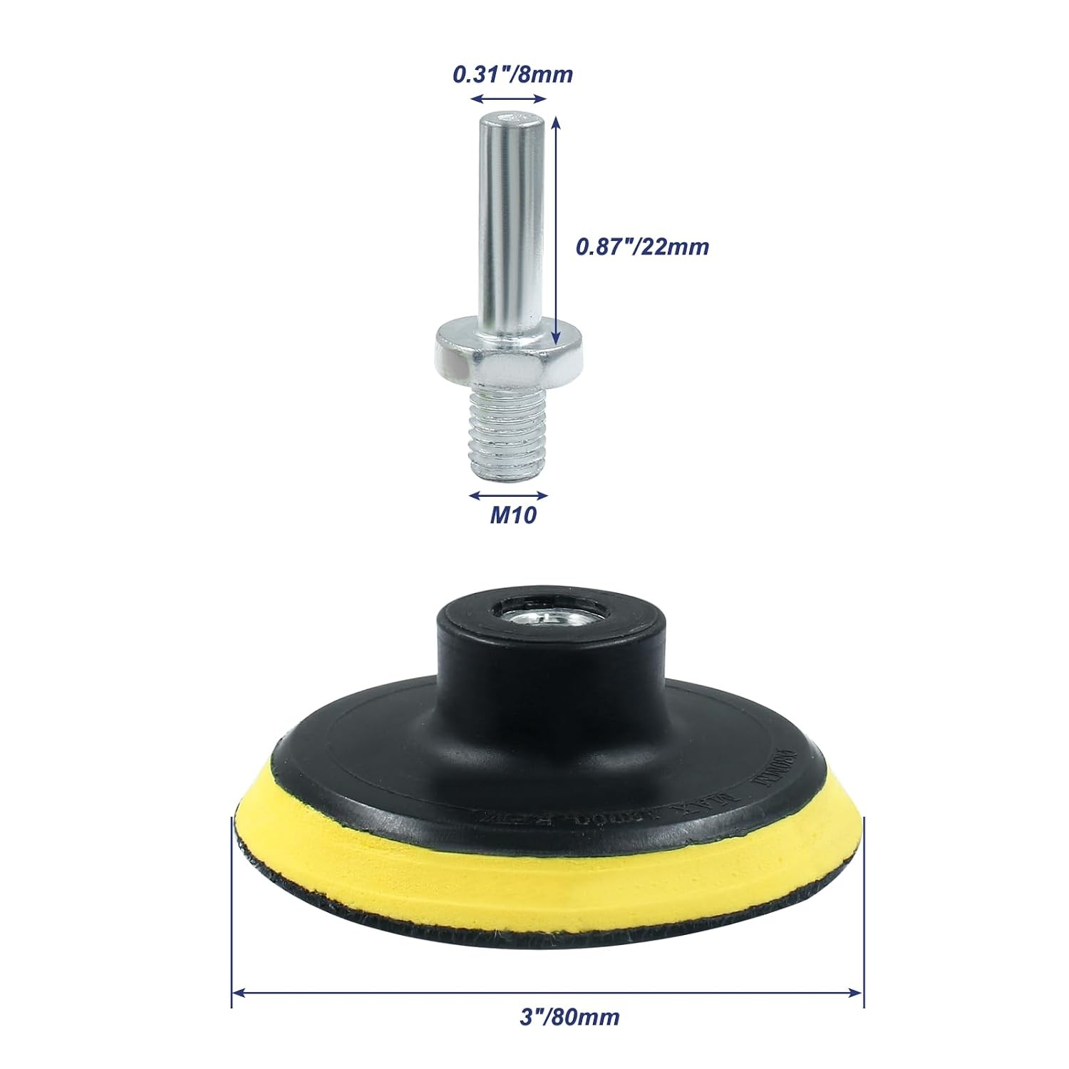 Luomorgo 3 Inch Hook Loop Orbital Sander Polisher Sanding Pad 3 Inch Hook Loop