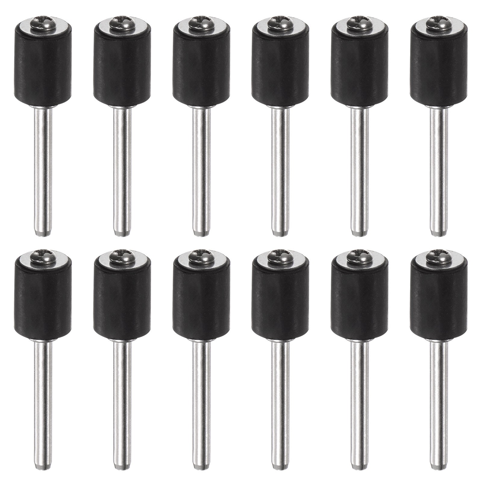 12pcs 3/8 Inch Sanding Drum Rubber Mandrels 1/8 Inch Shank Sanding Sleeve Holder