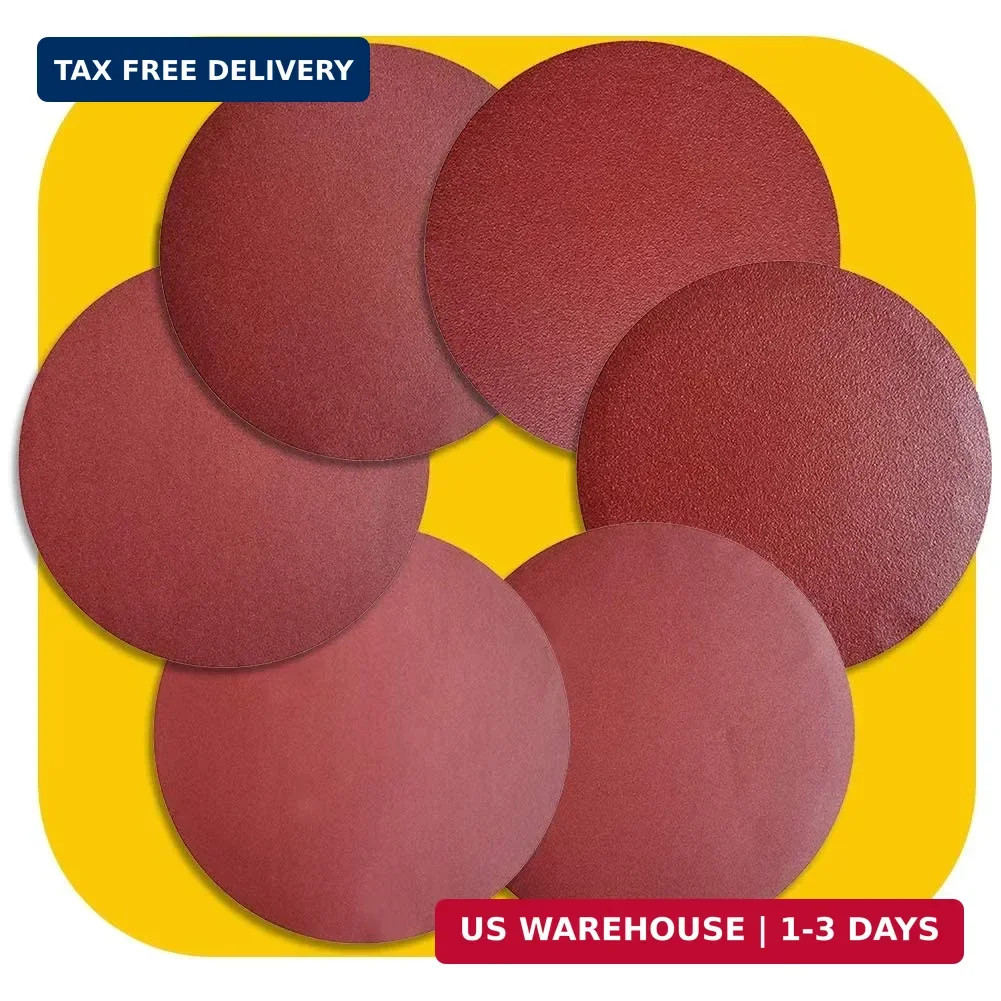 30 PCS 8 Inch NO-Hole PSA Aluminum Oxide Sanding Disc, Self Stick(5 Each of 60 1