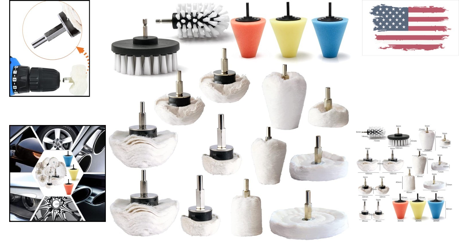 17-Piece Polishing Pad Buffing Wheel Kit for Electric Drill – Versatile Use