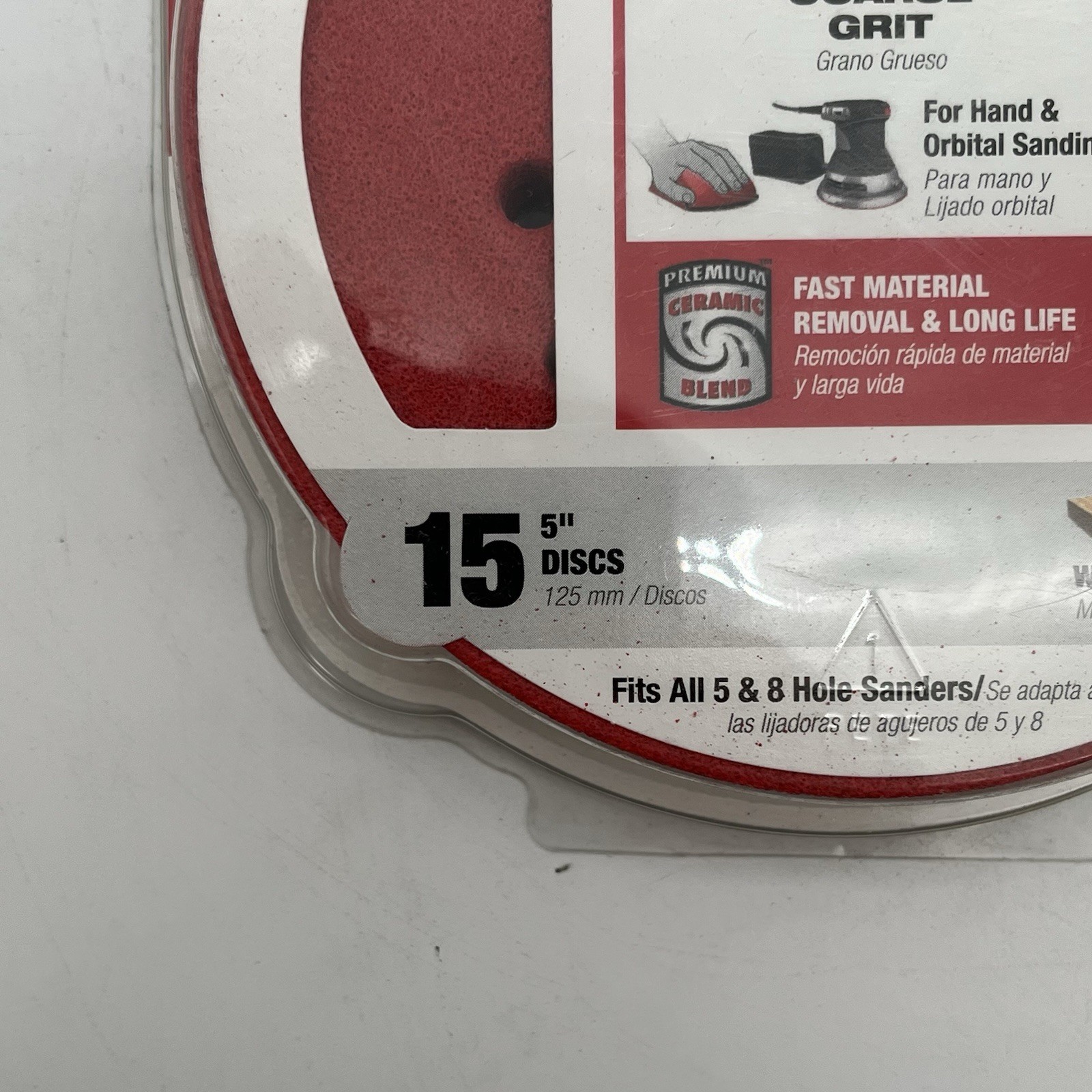 NEW!! 5 Pack (75pcs) Diablo 5 in. 80-Grit Ceramic Blend Orbital Sanding Disc