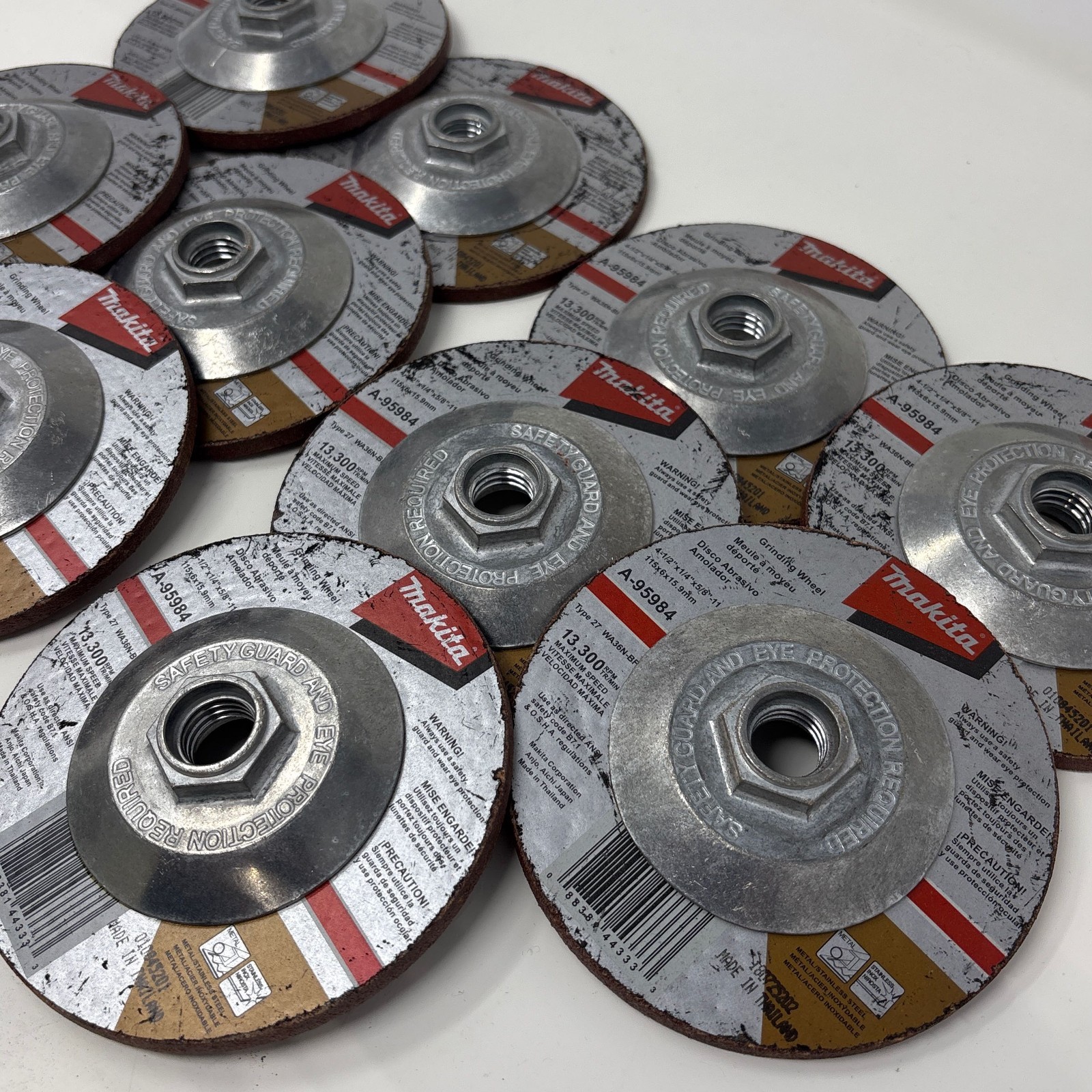 Makita 4-1/2 x 1/4 x 5/8-11 INOX Grinding Wheels 36G Brown 10-Pack