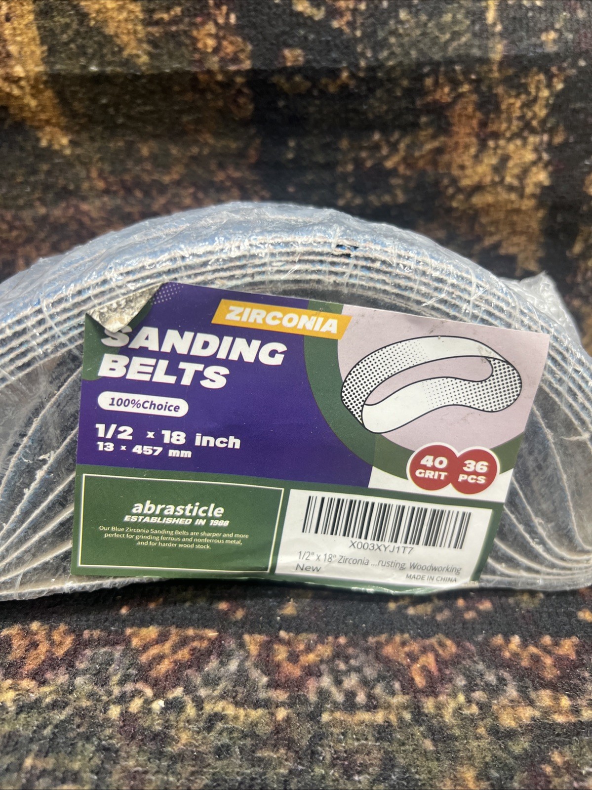1/2″ x 18″ Zirconia Sanding Belts for Metal, 1/2 x 18 Inch Zirconia Set Of 2