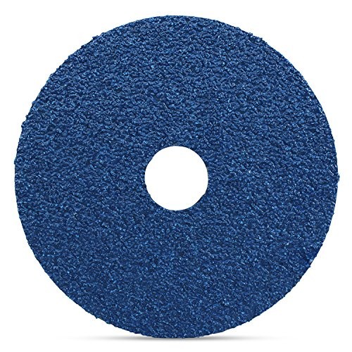 Zirconia Resin Fiber Sanding and Grinding Discs, 4.5” x 7/8”, 36 Grit – 25 Pack