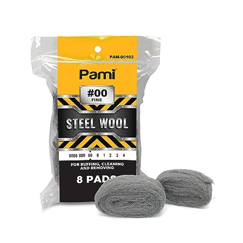 Steel Wool #00 Fine for Cleaning Glass Pack of 8, Fine Steel Wool #00 – Fine