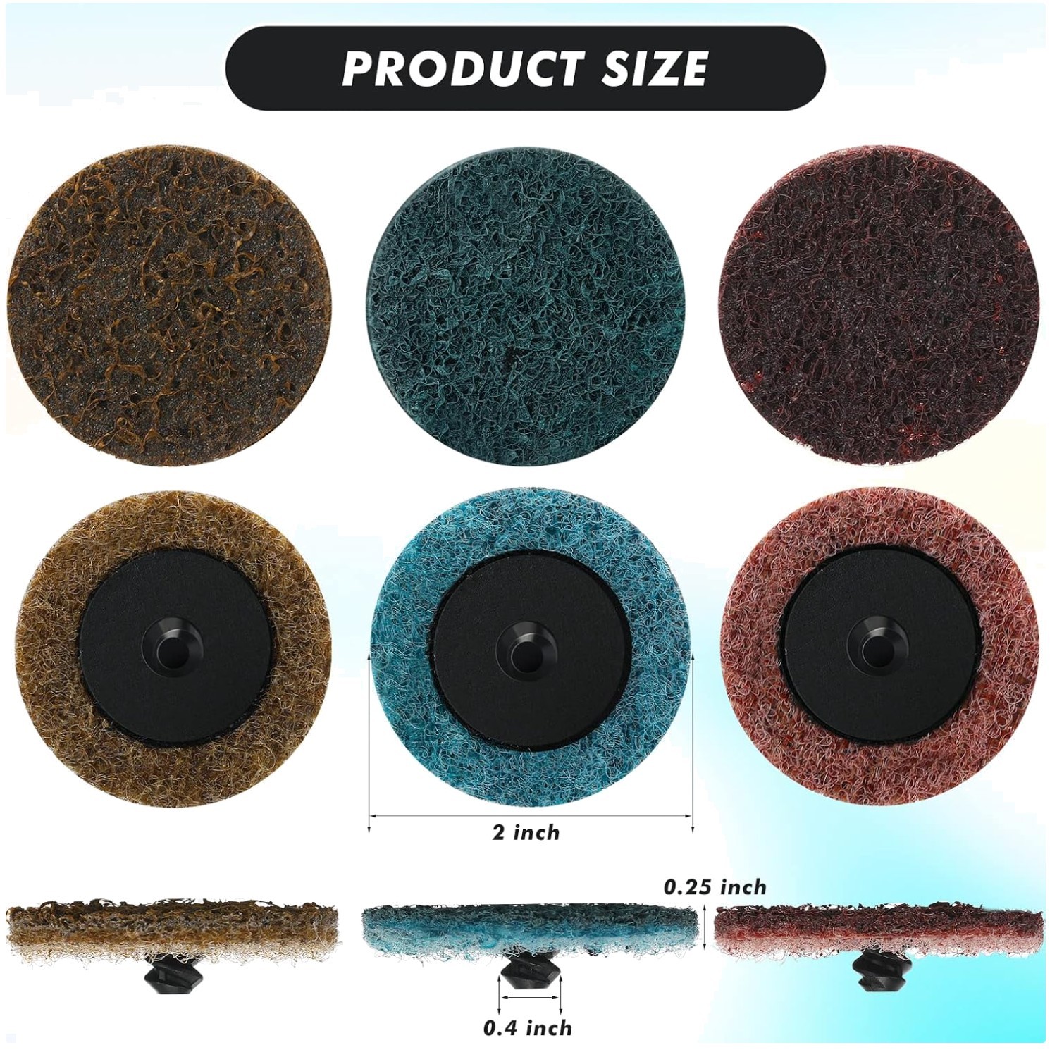 150 Pcs 2″ Surface Conditioning Sanding Discs Kit