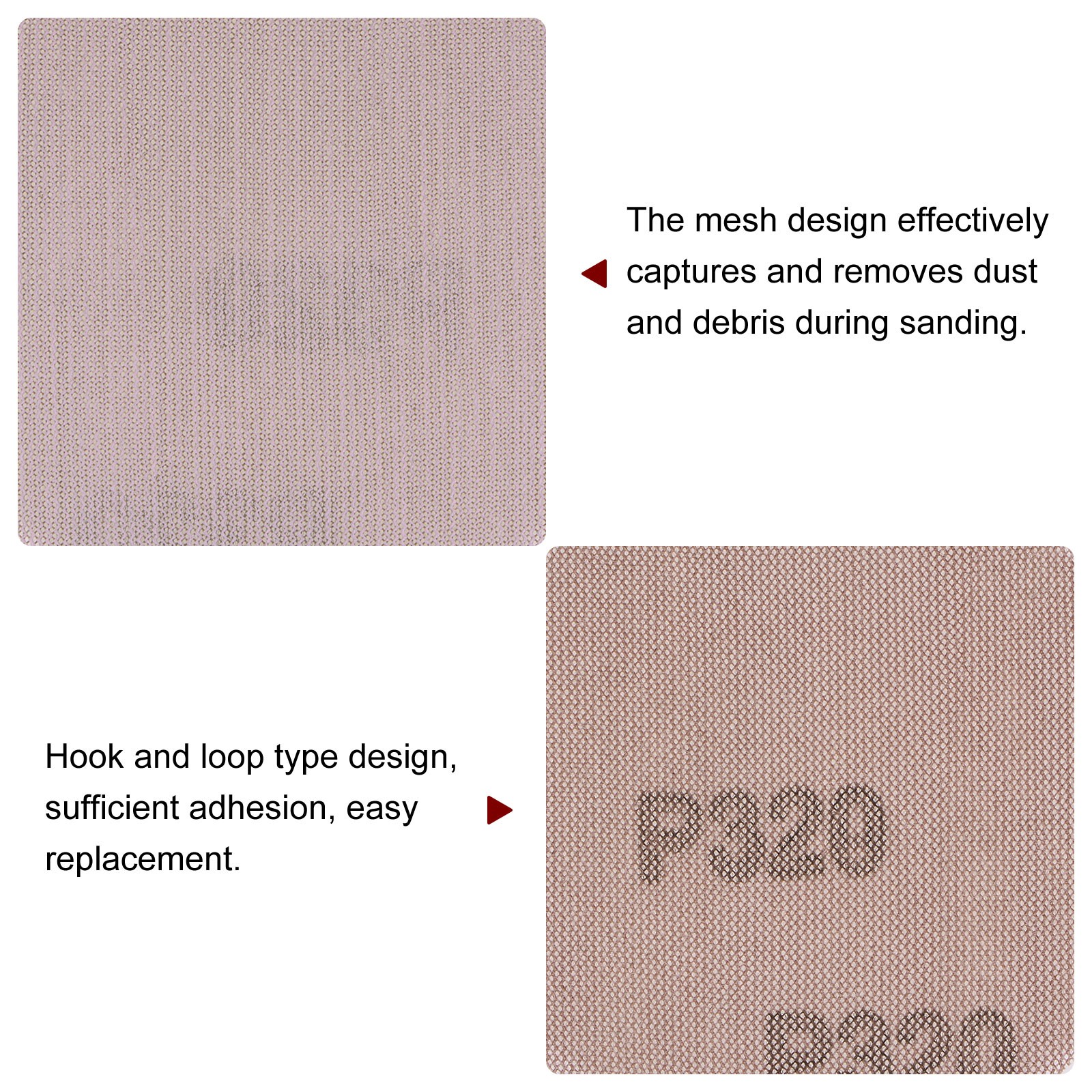 20pcs 320 Grits Mesh Sanding Discs 5 Inch Hook and Loop Sanding Net