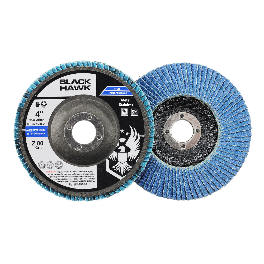 BHA 4″ x 5/8″ Zirconia Flap Discs Grinding Wheels for Angle Grinder – 5 Pack