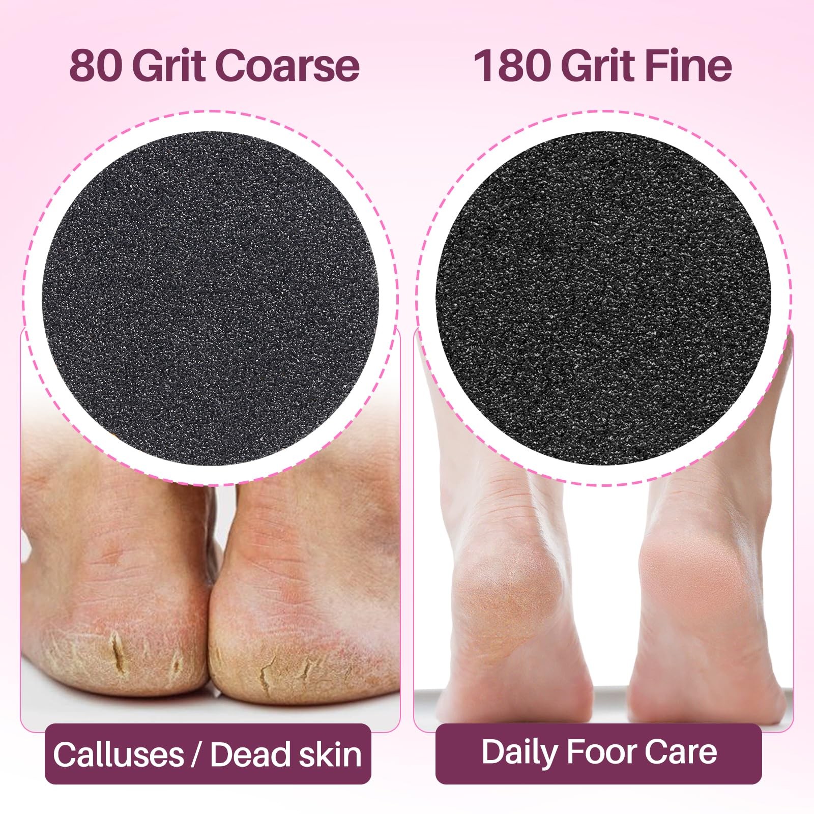 Replaceable Sandpaper for Electric Foot File: 60 Pcs/1 Box Feet 60 Pcs-1