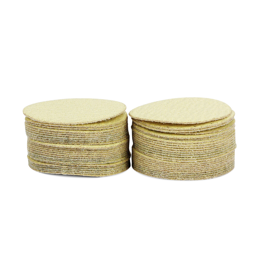 BHA 2″ Inch Gold Hook & Loop Sanding Discs Orbital DA Sandpaper – 50 Pack