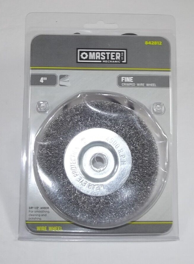 4-Inch Fine Crimped Wire Wheel 3/8 – 1/2 ARBOR T27