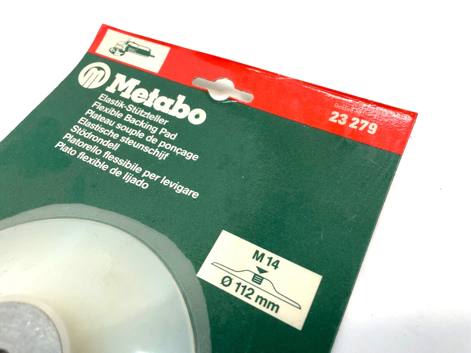 Metabo 23-279 Flexible Backing Pad 4-1/2″, 112mm, M14 Nut, Angle Grinder