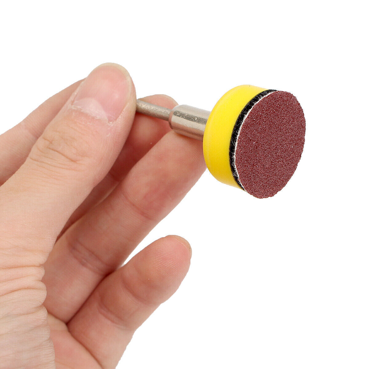 100x Sanding Disc Sand Paper Hook Loop Sander + Backer Pad+M6 Drill Adapter