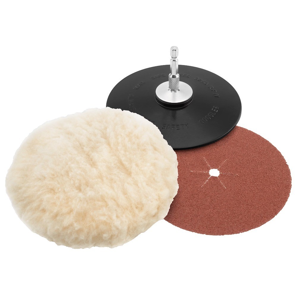 5 Inch Polishing and Sanding Wheel Set for Drill Blue