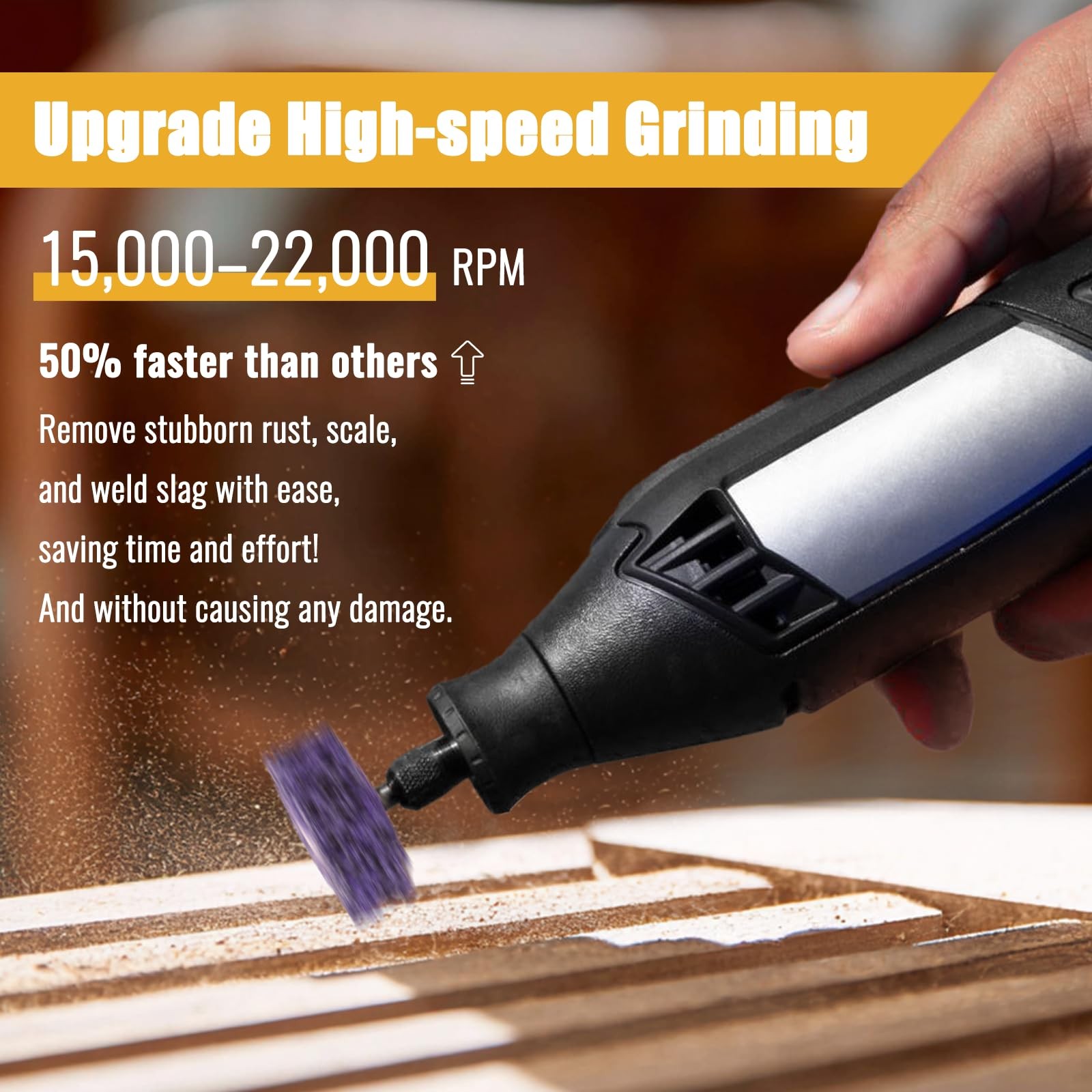 CAELUM 20 Pack Strip Discs Set, 1.5 Inch Rust Removal Wheels for 1/8″ Shank R…