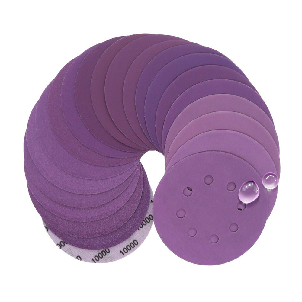 125mm 150mm Sanding Discs Wet Dry Orbital Sandpaper Hook Loop Pads Grit 60-10000