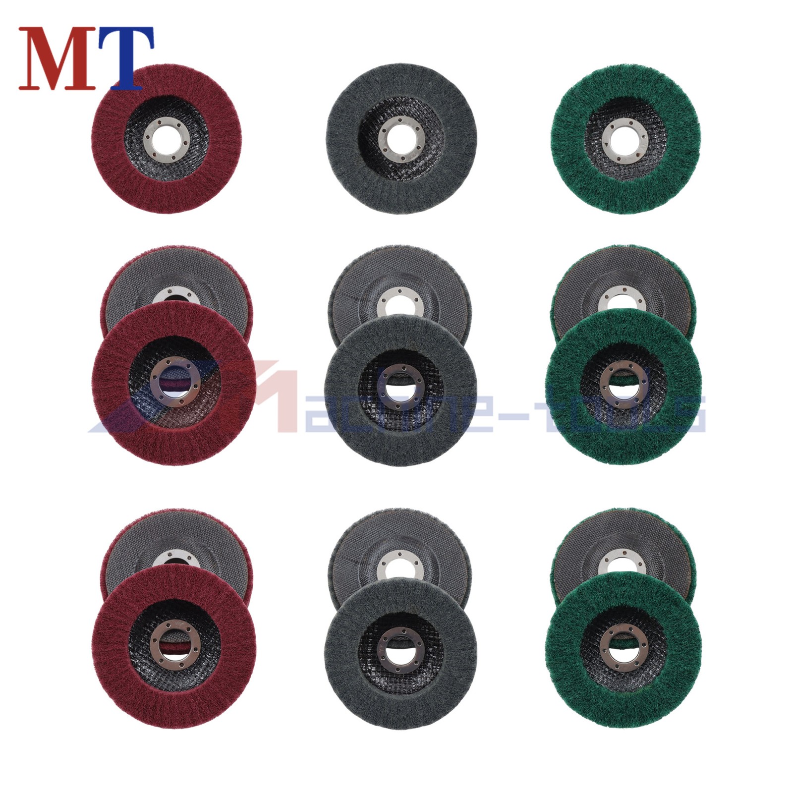 15 Pcs 180/320/600 Grit 4-1/2 Inch Scour Flap Discs Scouring Pad Polishing Wheel