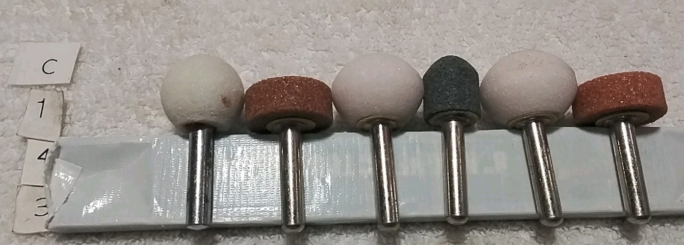 6pc 1/4″ SHANK STONE MOUNTED ASSORTED GRINDING STONES