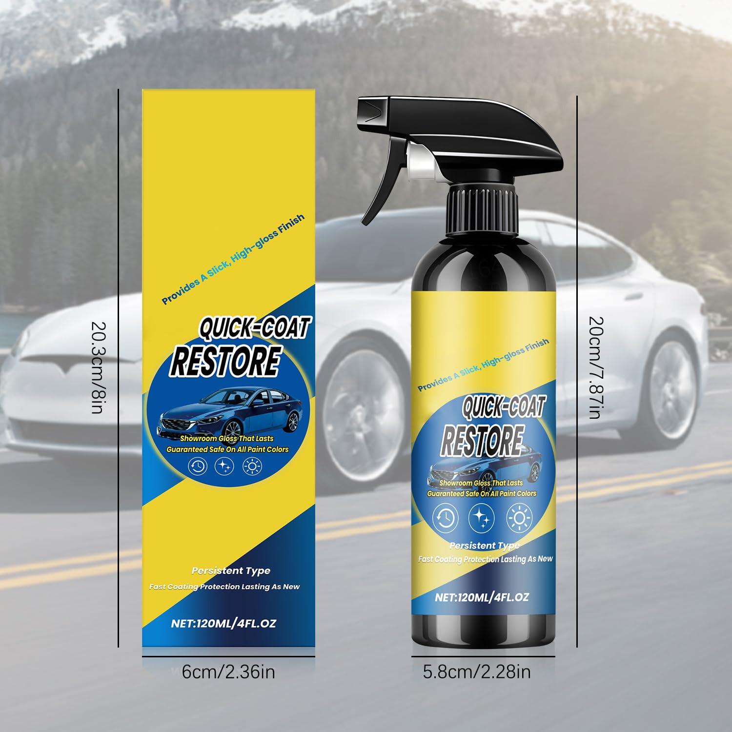 2 Pack Nano Quick Coat Restore Coating Spray, 2026 Advanced Automobile Quick-Act