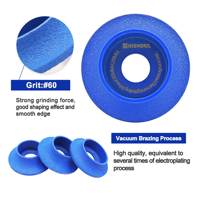 2pcs 3-3/8″ 15mm Diamond Grinding Wheel Sanding Trimming Granite Marble Ceramic