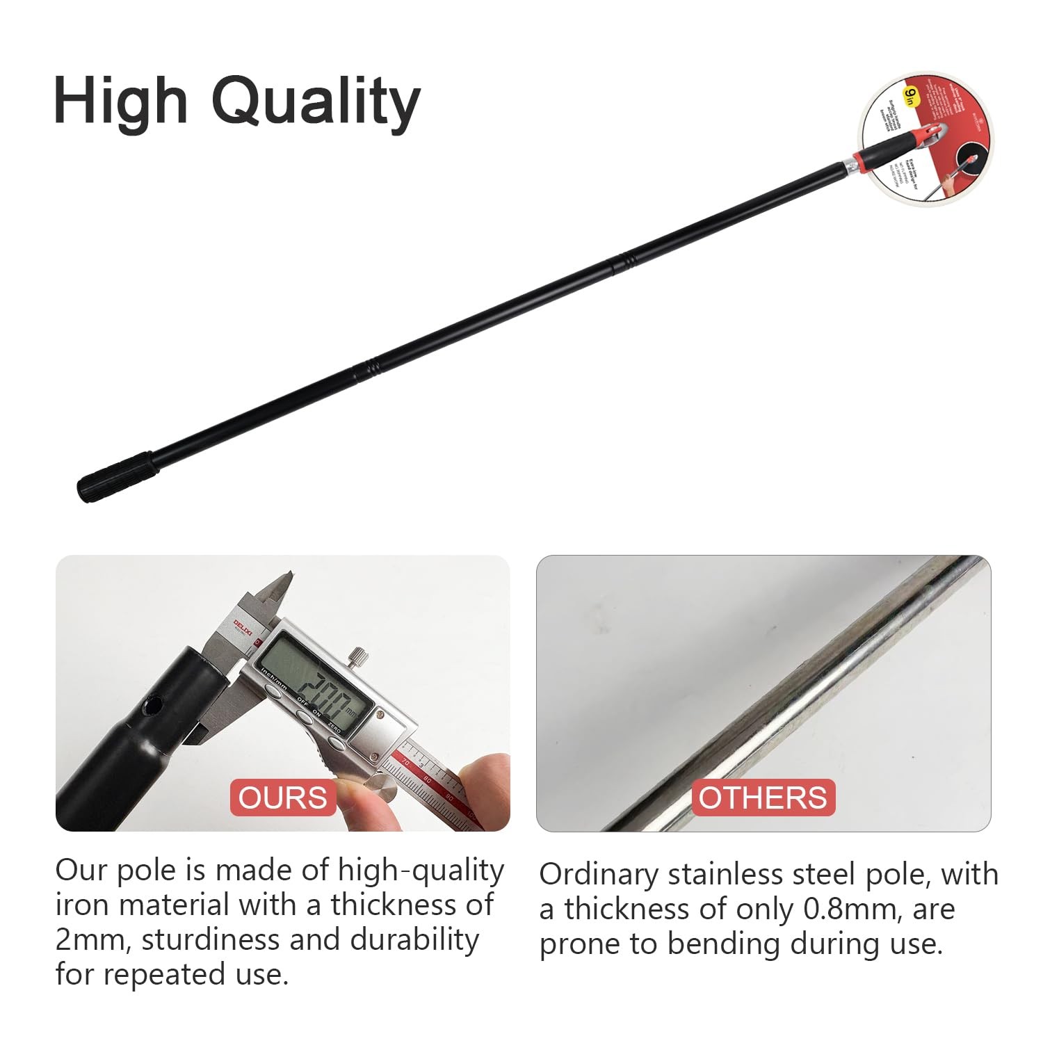SCOTTCHEN Drywall Sander 9 Inch Radial Round Pole for Dry Wall…
