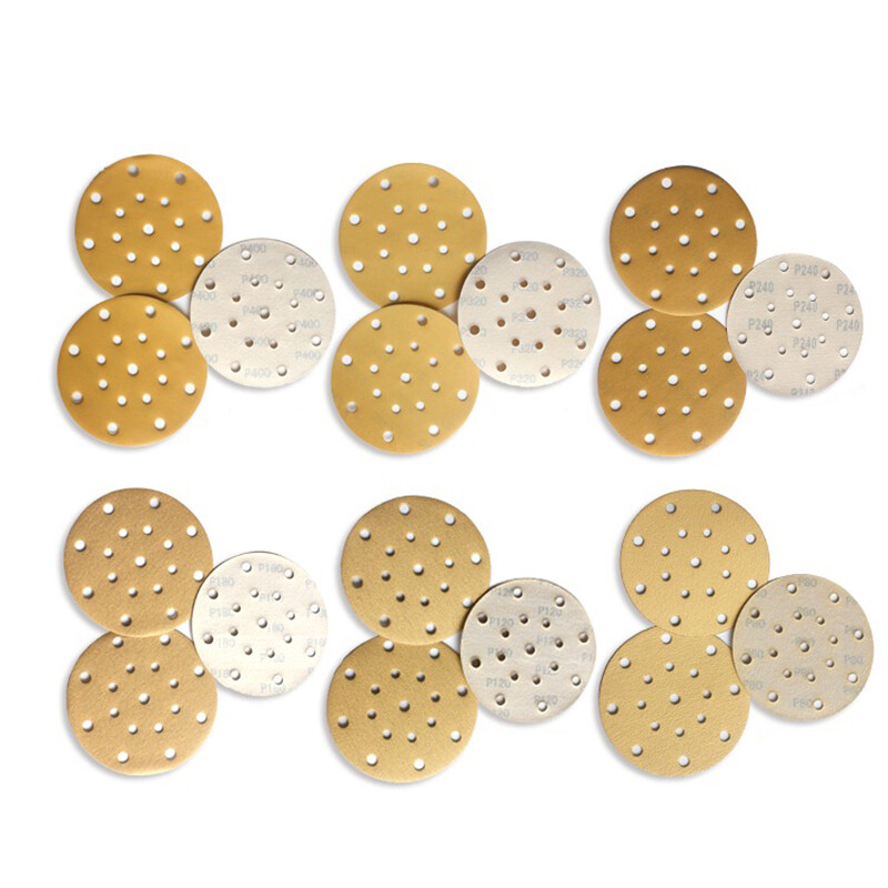 6Inch 150mm 17 Hole Wet Dry Sanding Discs Pads Hook & Loop Sandpaper Grit 80-600