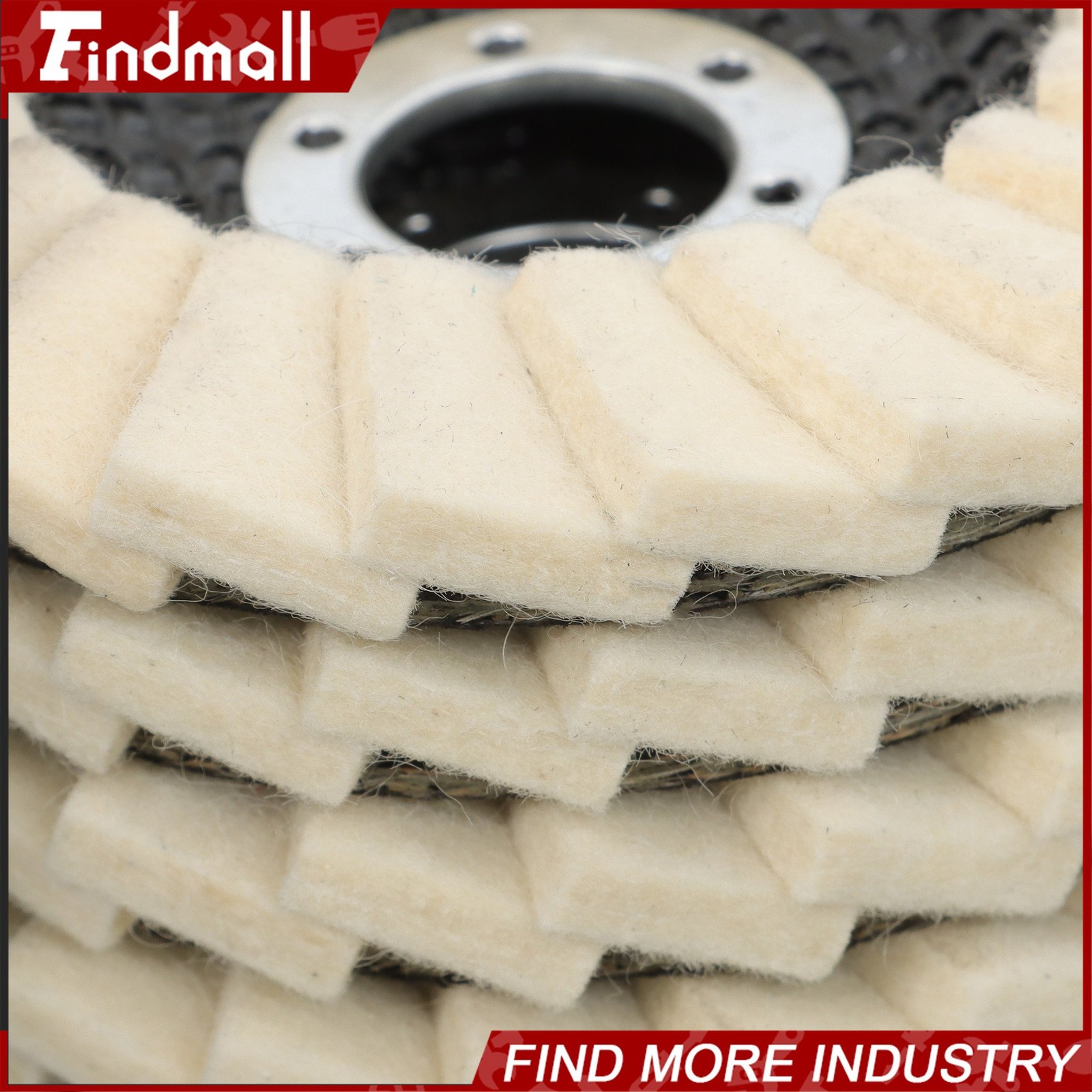 Findmall 8 Pcs Wool Polishing Wheel Disc and Polishing Compounds Set 4.5″ x 7/8″
