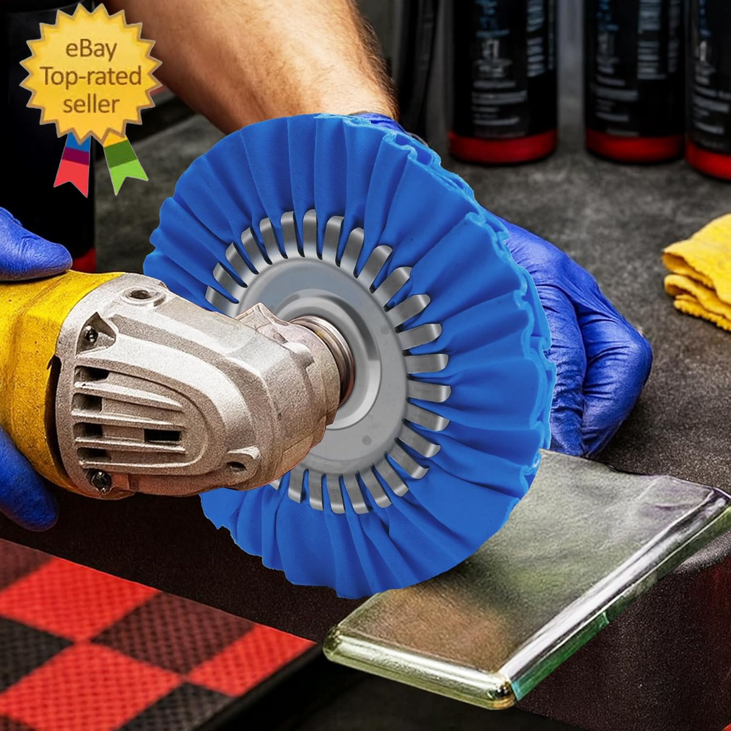 9PCS Aluminum Polishing Kit,Buffing Wheel with Solid One-Piece Hub | 8″ Airway B