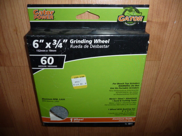 Ali Industries Gator Power 6011 Medium Grinding Wheel 6-Inch 3/4-Inch 1-Inch USA