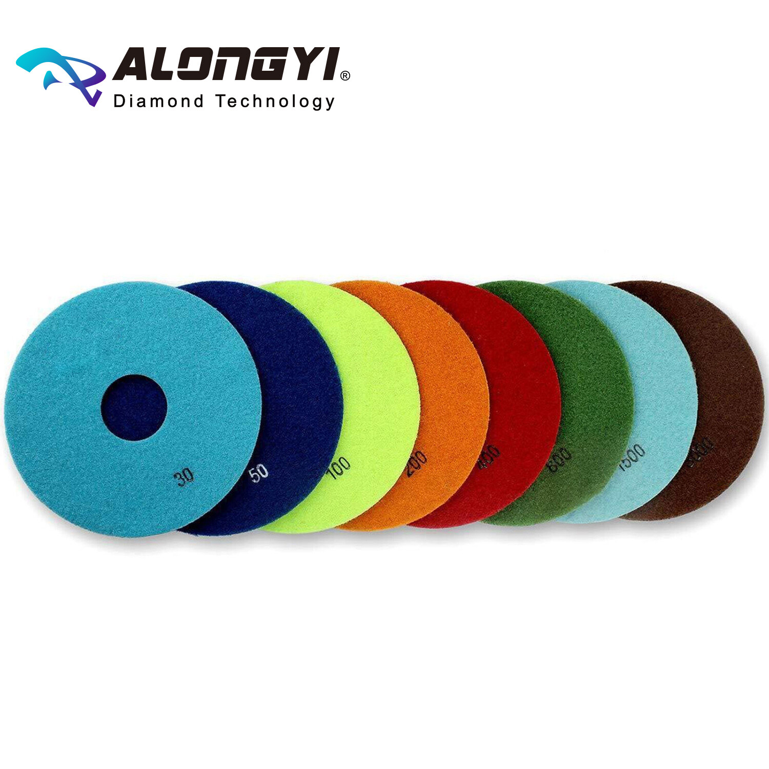 6″ Flexible Dry Diamond Polishing Pads for Granite Marble Sanding Discs