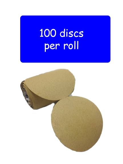 LR6C180 Gold 6 Inch PSA 180 Grit Aluminium Oxide Sanding Discs 100 PCS