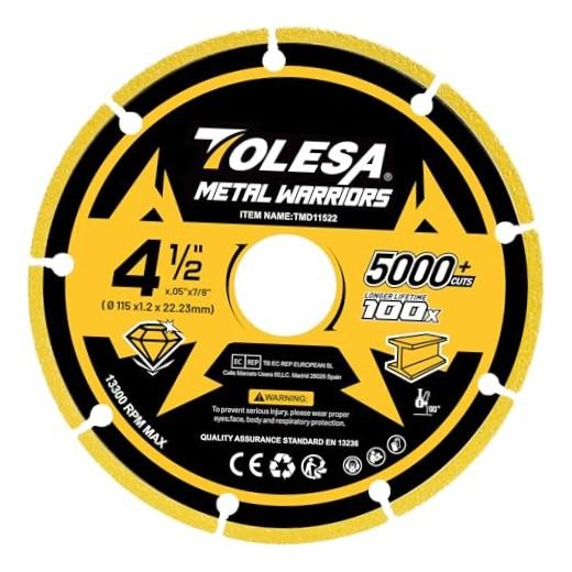 Diamond Cutting Wheel for Metal – Cut Off Wheel 5000+ 1.0 – 4 1/2 x 7/8 Inch