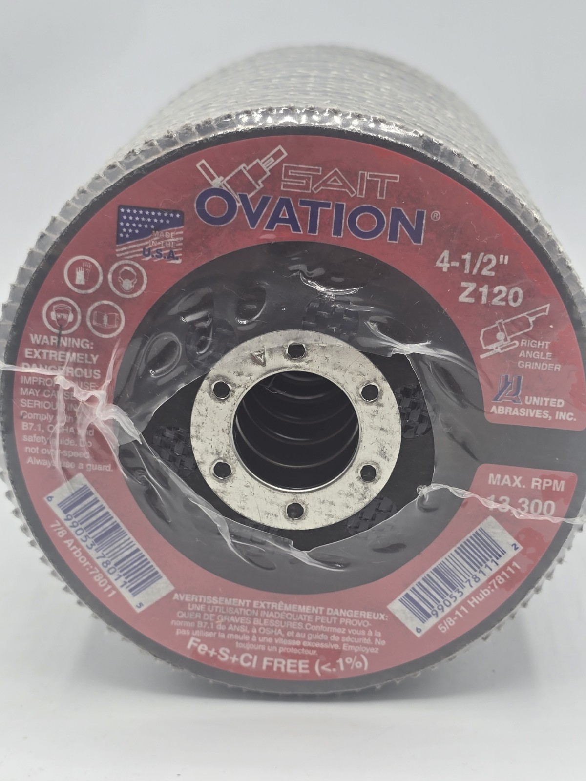 Sait 78011 4-1/2″ X 7/8″ Ovation Flap Disc 120 Grit (10Pack)