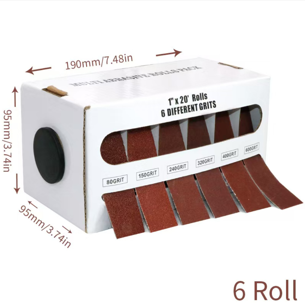 Emery Cloth Roll 6 Grits Abrasive Sand Paper80#150#240#320#400#600 Grit Sand