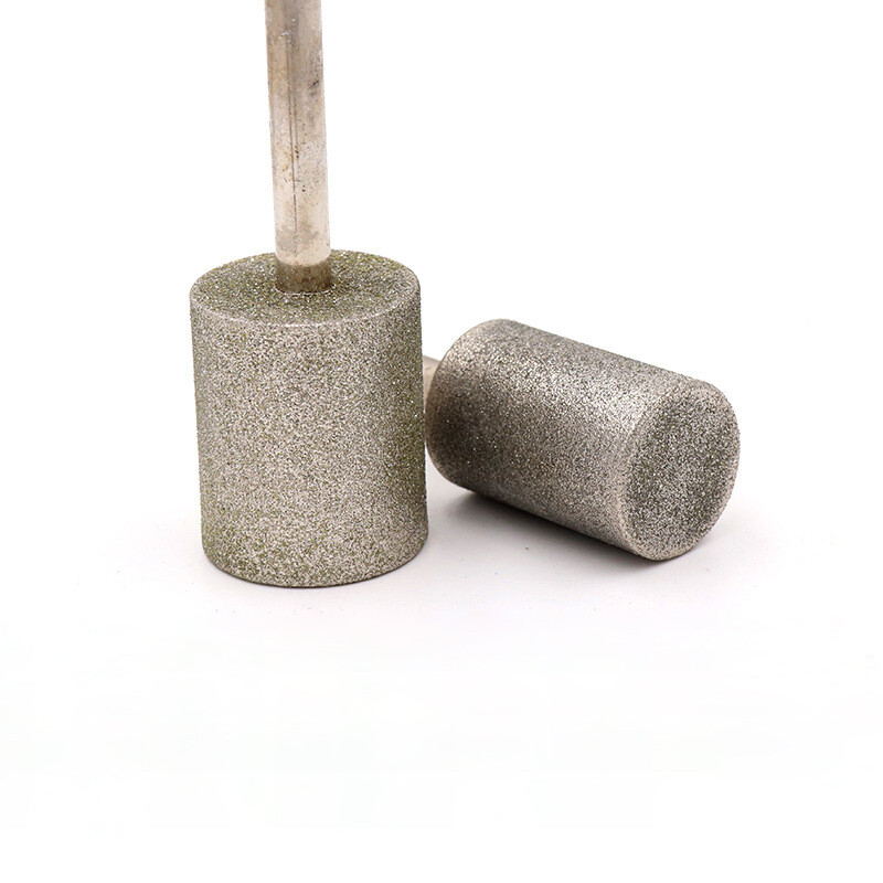 6mm Shank Cylindrical Diamond Grinding Head Polishing Cutting Burr Rotary Tool