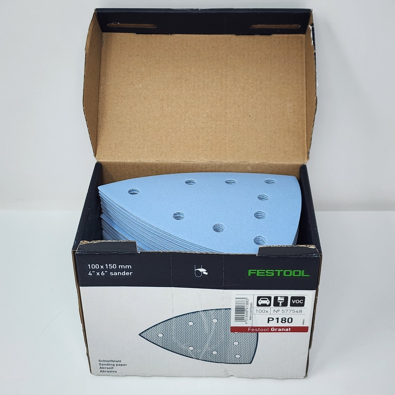 Festool Granat P180 100x150mm Sanding Sheets 577548 (100 Pack) Fits DTS400
