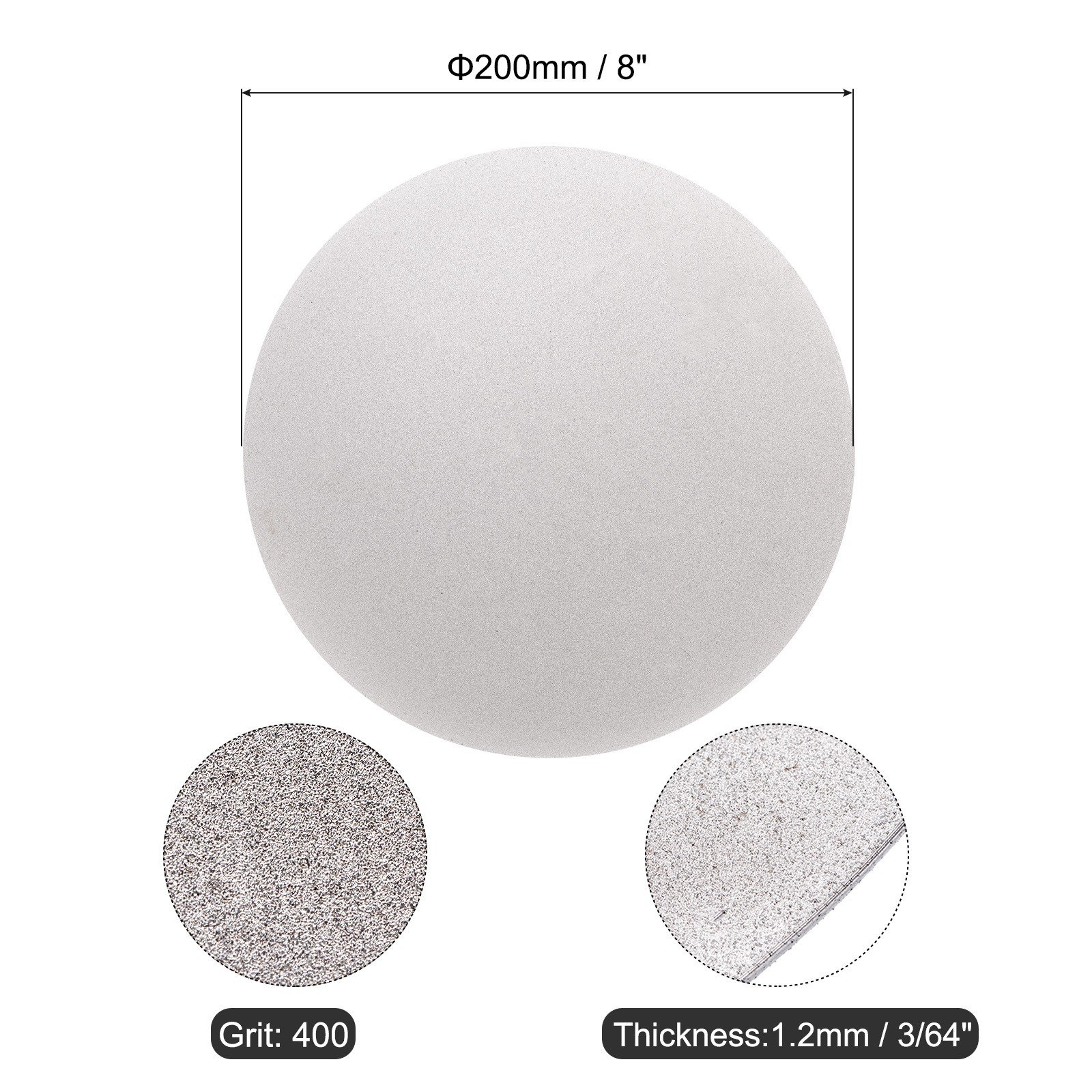 Diamond Sanding Grinding Disc 8″ Grit 400 No Center Hole Flat Lap Wheel Disk