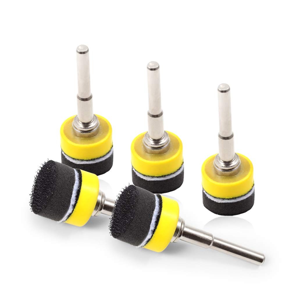 SPEEDWOX 5 Packs 1 Inches Hook and Loop Sanding Discs Pad Kit with Inch Shank…