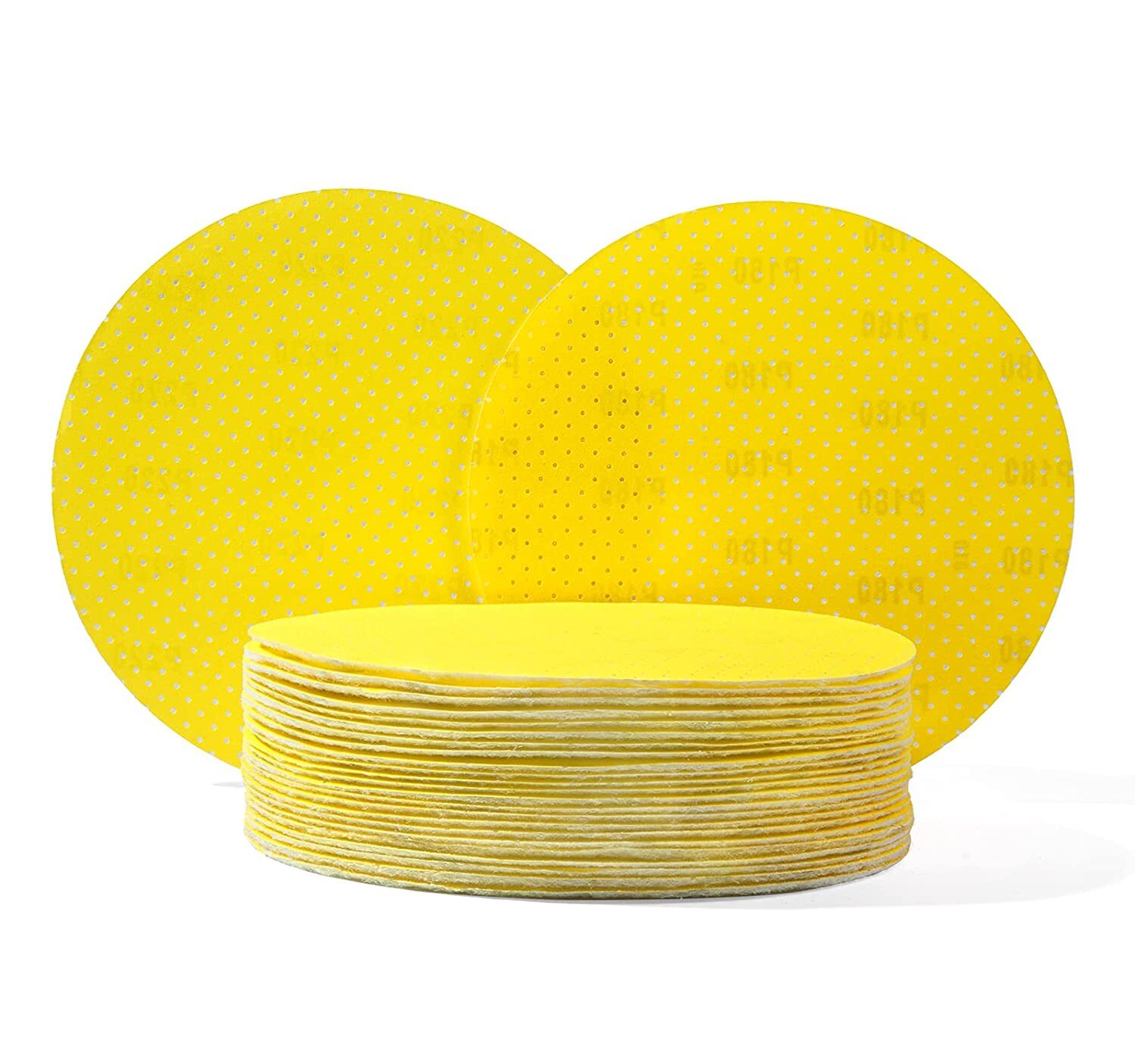 SATC 5PCS 9″(225mm) Sanding Discs Hook&Loop P180 Sandpaper for Drywall/lacquer