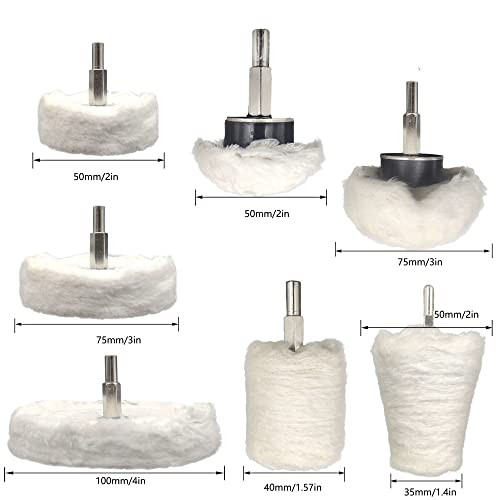 Pcs Polishing Wheel Kit for Drill – Buffing Pad Set With 2 Compounds and 5 14